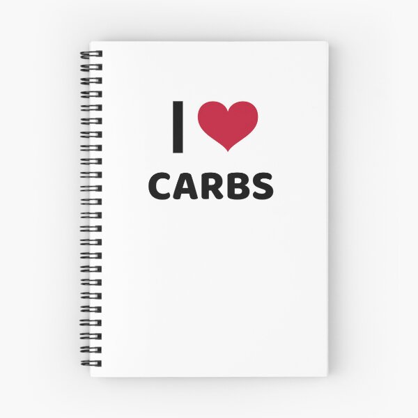 Item preview, i love carbs red heart illustrated on white backround food fitness calories nutrition diet designed and sold by STELATO.