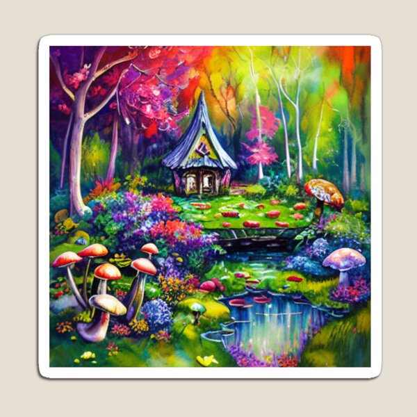 Item preview, A Soothing Fairy Garden in Watercolor - Whispers of the Fairy Garden designed and sold by WBP Mart.