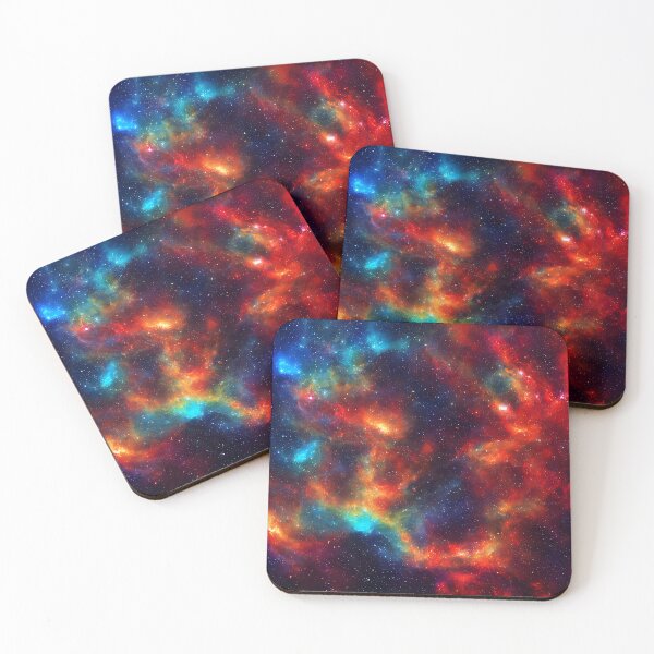 Item preview, Stunning blue and reddish orange outer space galaxies  designed and sold by MindEscape ..