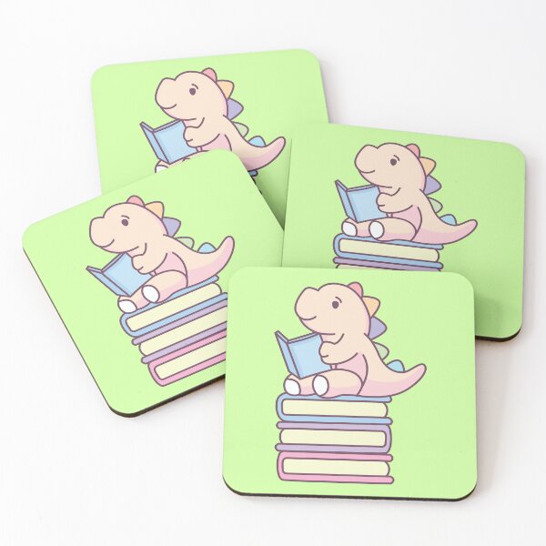 Item preview, Thesaurus Dinosaur - Cute Dinosaur Sit on the Book Stack designed and sold by KawaiiBombShop.
