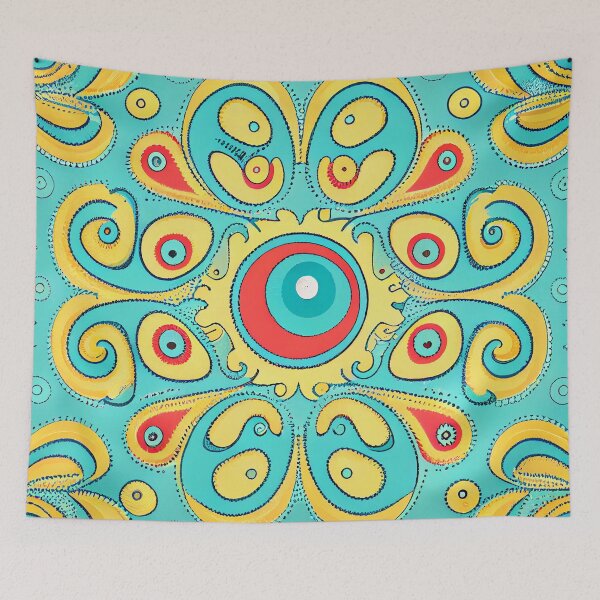 Item preview, Cute Semi Abstract Contemporary Pattern Digital Painting designed and sold by CodeAndColors.