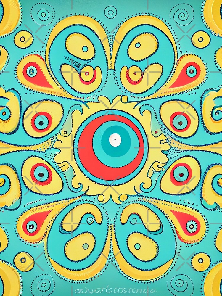 Aperçu 5 sur 5. Robe trapèze avec l'œuvre Cute Semi Abstract Contemporary Pattern Digital Painting créée et vendue par CodeAndColors.