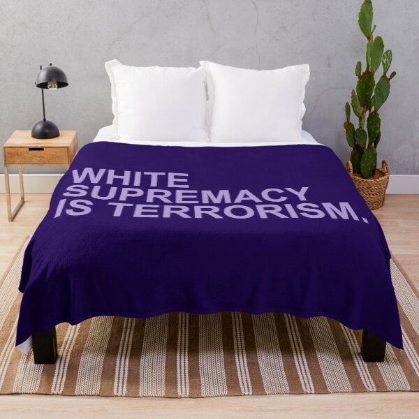 Item preview, White Supremacy is Terrorism (lavender text) designed and sold by Thelittlelord.