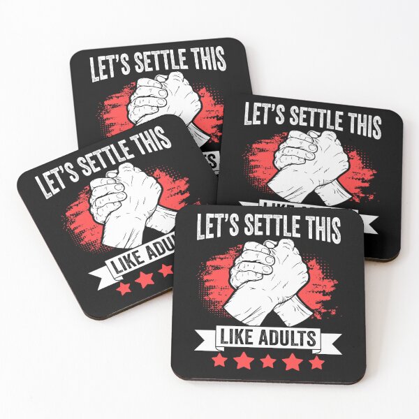 Item preview, Let's Settle This Like Adults Funny Arm Wrestling Tournament designed and sold by Nessshirts.