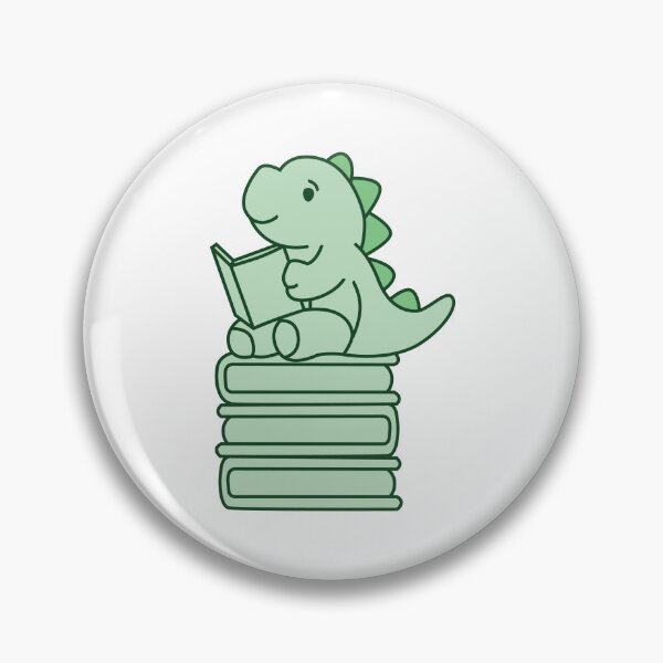Item preview, Thesaurus Dinosaur - Cute Dinosaur Sit on the Book Stack designed and sold by KawaiiBombShop.