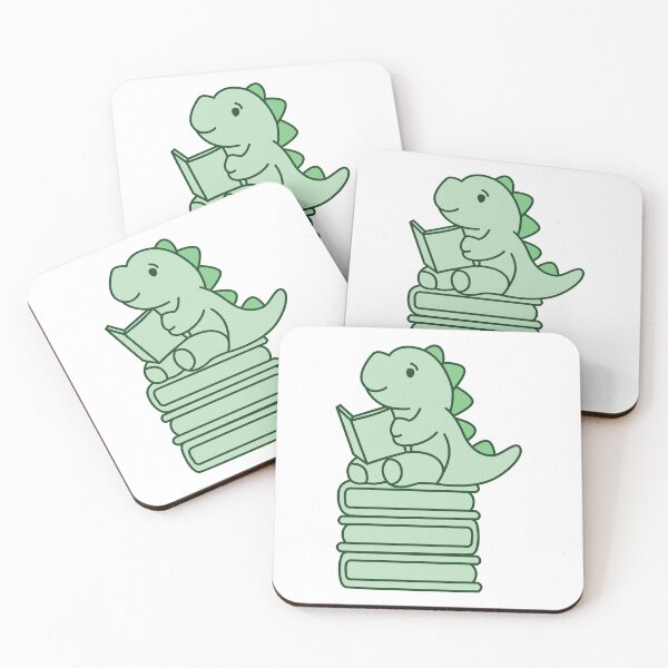 Item preview, Thesaurus Dinosaur - Cute Dinosaur Sit on the Book Stack designed and sold by KawaiiBombShop.