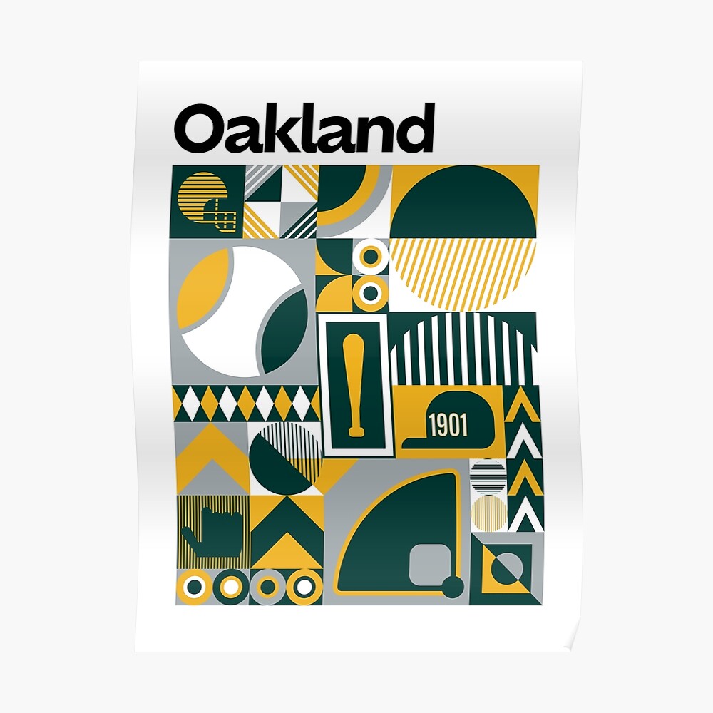 Elephant-Inspired Oakland A's Design Sticker for Sale by OrganicGraphic