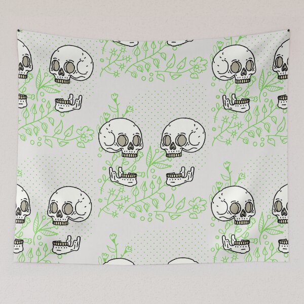 Item preview, Skull in flowers designed and sold by Simo0455.