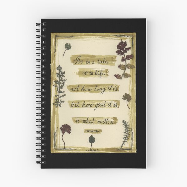 Item preview, Quote Card #18 - As Is A Tale, So Is Life, Not How Long It Is, But How Good It Is, Is What Matters. - Seneca Quote With Pressed Flower Illustration designed and sold by WordsOf--Wisdom.