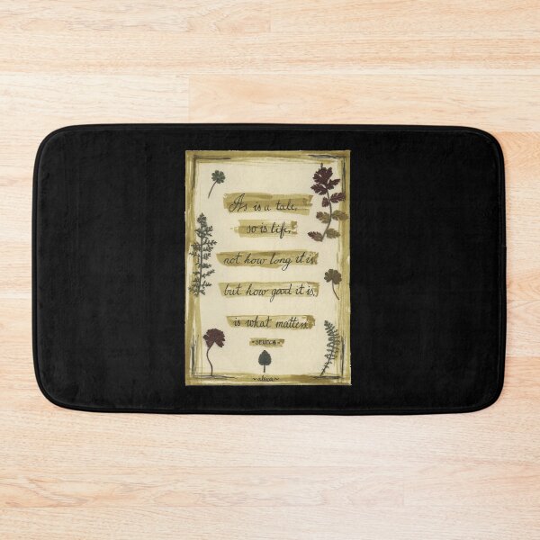Item preview, Quote Card #18 - As Is A Tale, So Is Life, Not How Long It Is, But How Good It Is, Is What Matters. - Seneca Quote With Pressed Flower Illustration designed and sold by WordsOf--Wisdom.