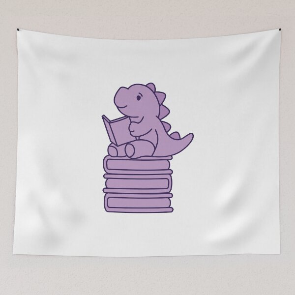 Item preview, Thesaurus Dinosaur - Cute Dinosaur Sit on the Book Stack designed and sold by KawaiiBombShop.