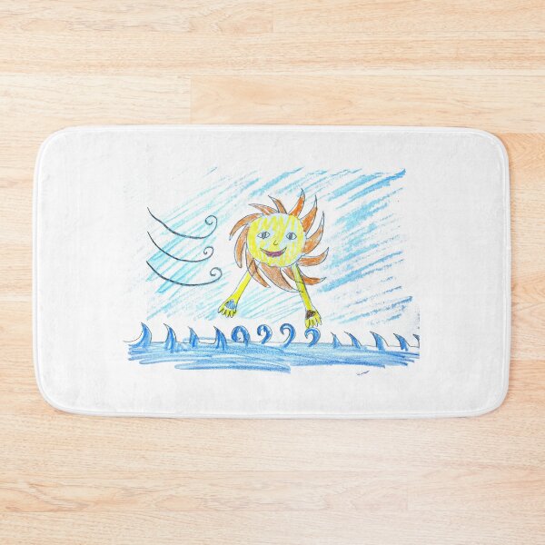 Item preview, Happy sun with sea waves designed and sold by MadeBySicilian.