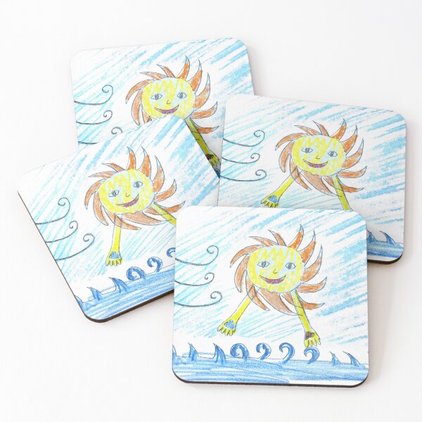 Item preview, Happy sun with sea waves designed and sold by MadeBySicilian.