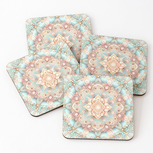 Item preview, Pastel Brilliant Bohemian Pattern Digital Painting designed and sold by CodeAndColors.