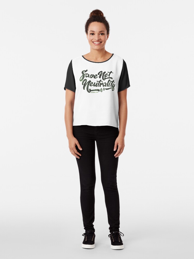 Alternate view of Save Net Neutrality Chiffon Top