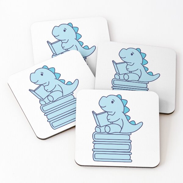 Item preview, Thesaurus Dinosaur - Cute Dinosaur Sit on the Book Stack designed and sold by KawaiiBombShop.