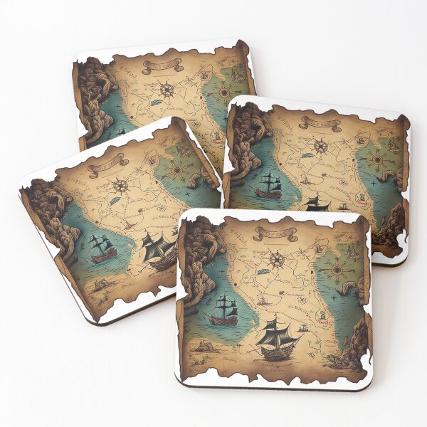 Item preview, Pirate treasure map designed and sold by VAXANA.