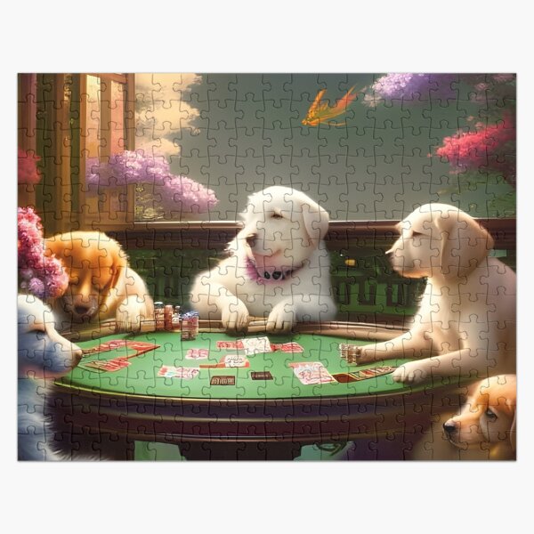 Poker Dogs (1852pz) - 500 Piece Jigsaw Puzzle