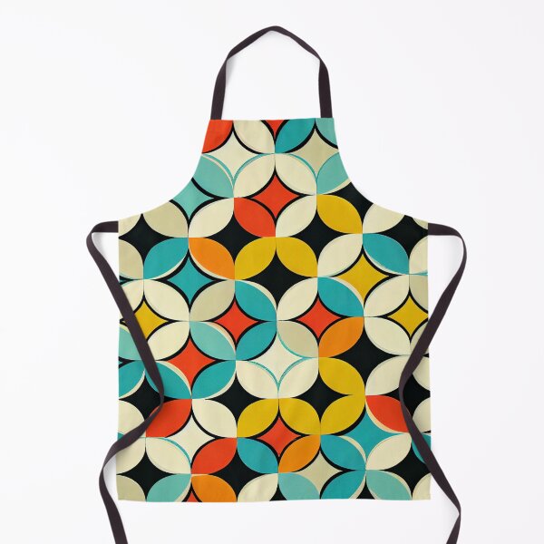 Aperçu de l'œuvre Designer Square Vibrant Flat Midcentury Modern Pattern Digital Painting créée et vendue par CodeAndColors.