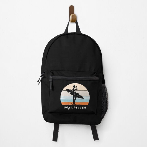 Item preview, Seychelles Summer Surf, Beach Surfing Paradis Vintage Retro Style, SC Surfer designed and sold by AlphaMstudio.