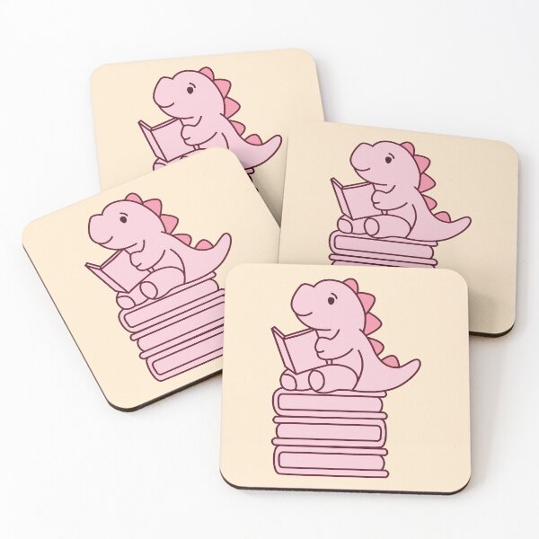 Item preview, Thesaurus Dinosaur - Cute Dinosaur Sit on the Book Stack designed and sold by KawaiiBombShop.