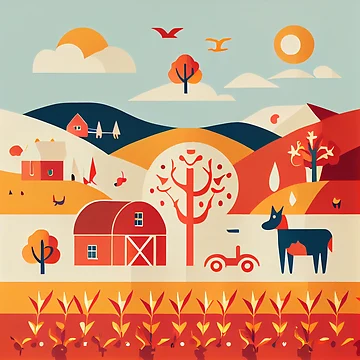 Vorschaubild zum Design Minimal Flat Country Pattern Digital Painting von CodeAndColors
