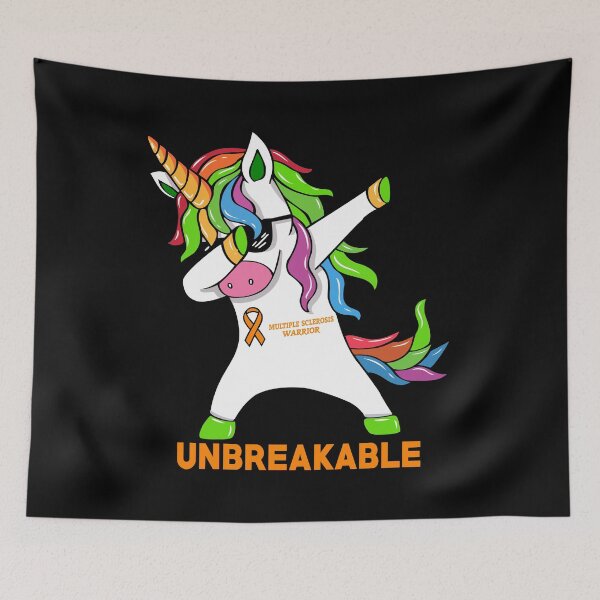 Item preview, Multiple Sclerosis Awareness Unicorn Warrior Unbreakable designed and sold by Adolfo114.