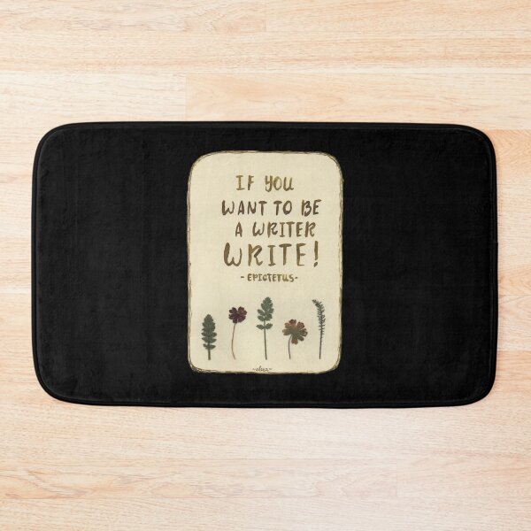 Item preview, Quote Card #19 - If You Want To Be A Writer, Write! - Epictetus Quote With Pressed Flower Illustration designed and sold by WordsOf--Wisdom.