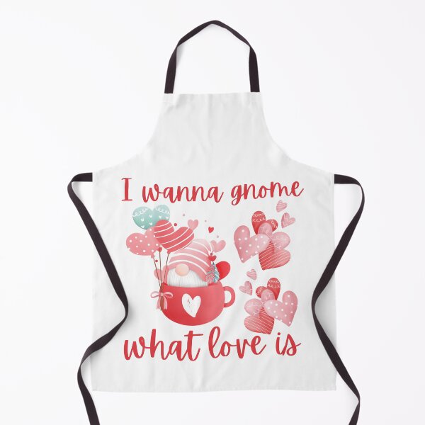 Item preview, I wanna gnome what love is - Valentine's gnome - pink gnome designed and sold by EvergreenWhimsy.