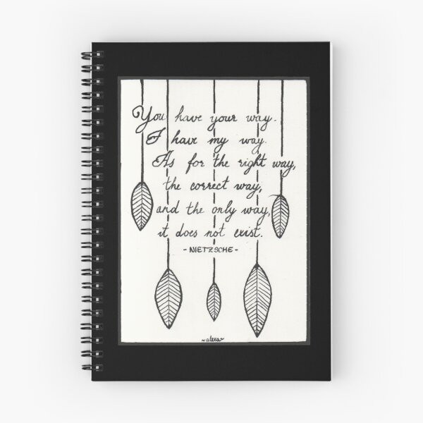 Item preview, Quote Card #20 - You Have Your Way. I Have My Way. As For The Right Way, The Correct Way, And The Only Way, It Does Not Exist. - Nietzsche Quote With Leaves Illustration designed and sold by WordsOf--Wisdom.