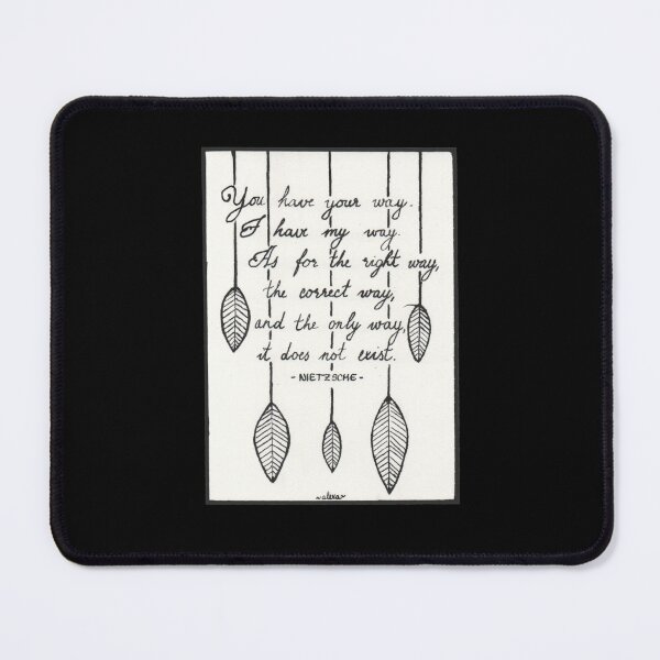 Item preview, Quote Card #20 - You Have Your Way. I Have My Way. As For The Right Way, The Correct Way, And The Only Way, It Does Not Exist. - Nietzsche Quote With Leaves Illustration designed and sold by WordsOf--Wisdom.