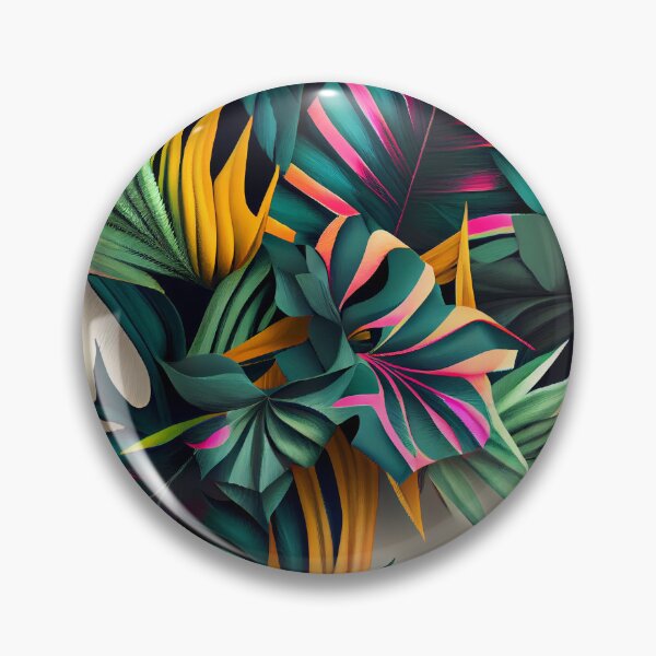 Artikelvorschau, Dazzling Angular Tropical Pattern Digital Painting entworfen und verkauft von CodeAndColors.