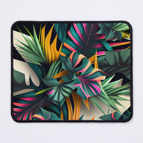 Item preview, Dazzling Angular Tropical Pattern Digital Painting designed and sold by CodeAndColors.