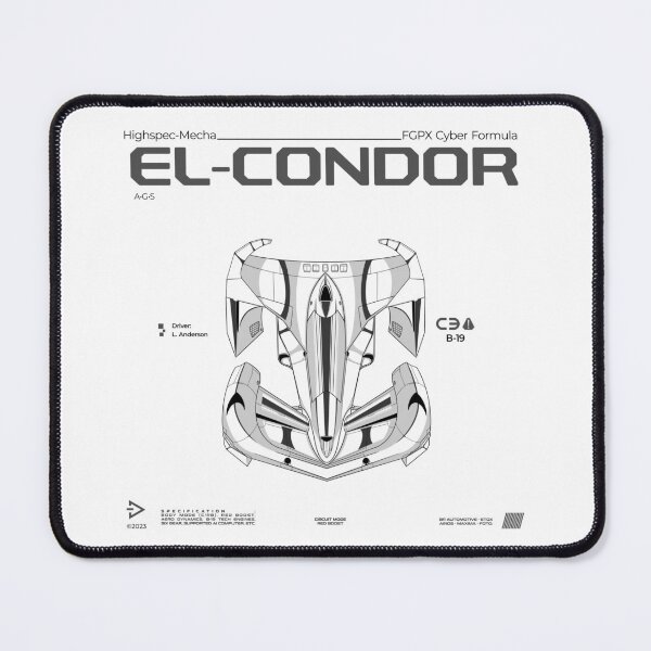Item preview, Cyber Formula : AGS - El-Condor B-19 grayscale illustration with urban graphic design designed and sold by efiik.