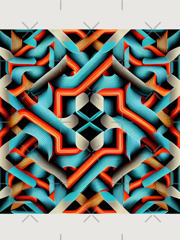 Thumbnail 6 von 6, Premium Oversized Pullover, Intense Scandifornian Pattern Digital Painting designt und verkauft von CodeAndColors.