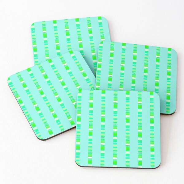 Item preview, Turquoise green geometric line pattern | Turquoise green color combination designed and sold by lausn.