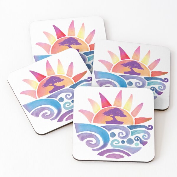 Item preview, Bonsai Tree Sun and Sea designed and sold by piesdesignart.