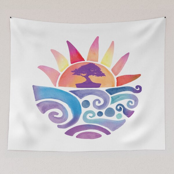 Item preview, Bonsai Tree Sun and Sea designed and sold by piesdesignart.