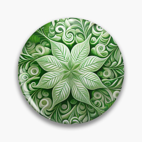 Item preview, Green White Natural Pattern Digital Painting designed and sold by CodeAndColors.