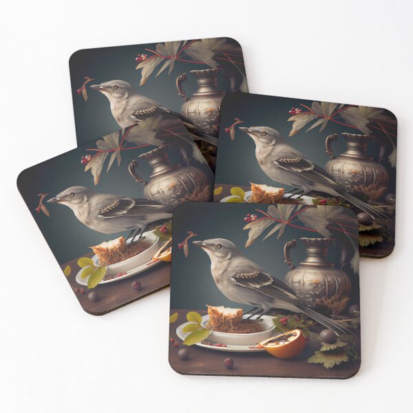 Item preview, Mockingbirds Meal and Journey Digital Painting designed and sold by CodeAndColors.