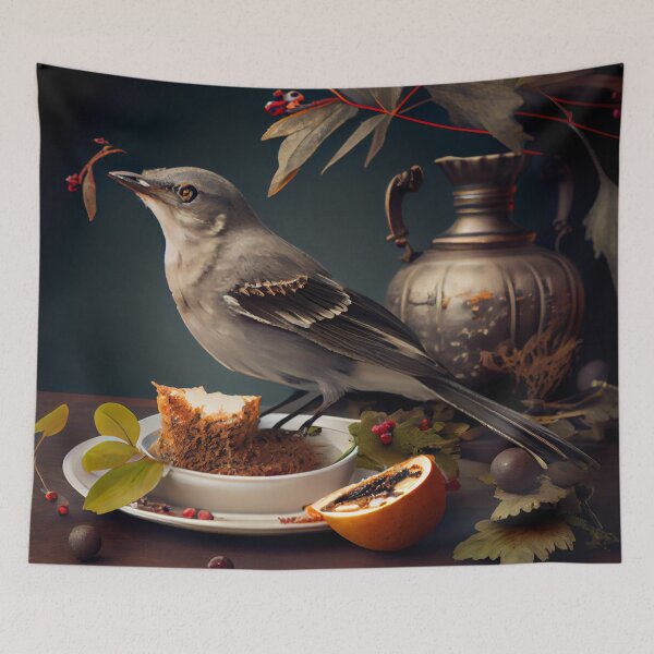 Item preview, Mockingbirds Meal and Journey Digital Painting designed and sold by CodeAndColors.