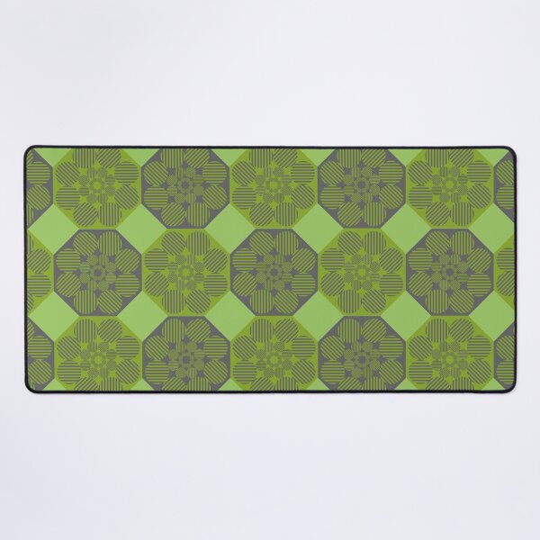 Item preview, Printed in green patchwork style with the shape of vintage decorated octagons designed and sold by Martapp.