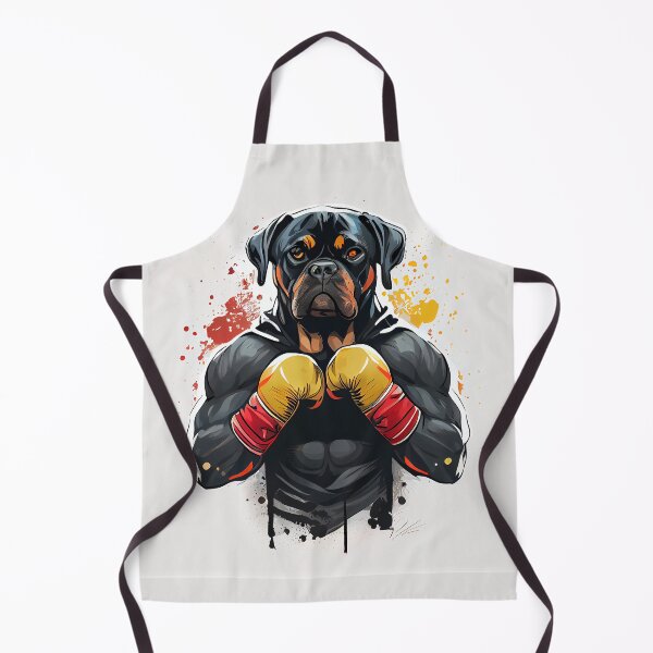 Item preview, Rottweiler dog practicing boxing designed and sold by Quiki.