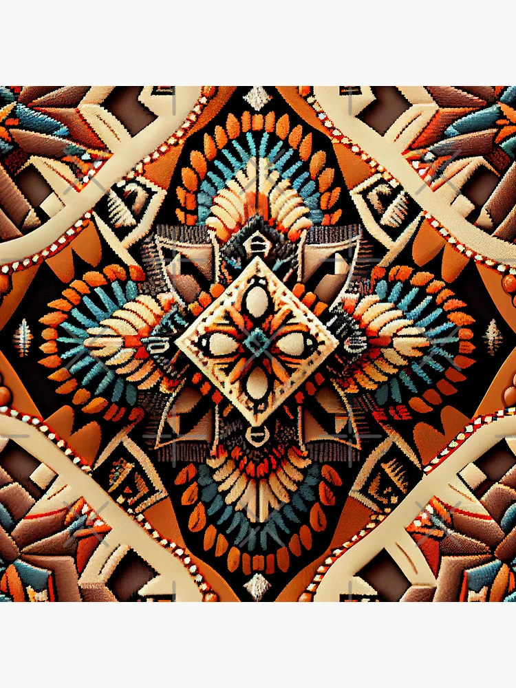 Thumbnail 3 von 3, Button, Enchanted Explosive Southwestern Pattern Digital Painting designt und verkauft von CodeAndColors.