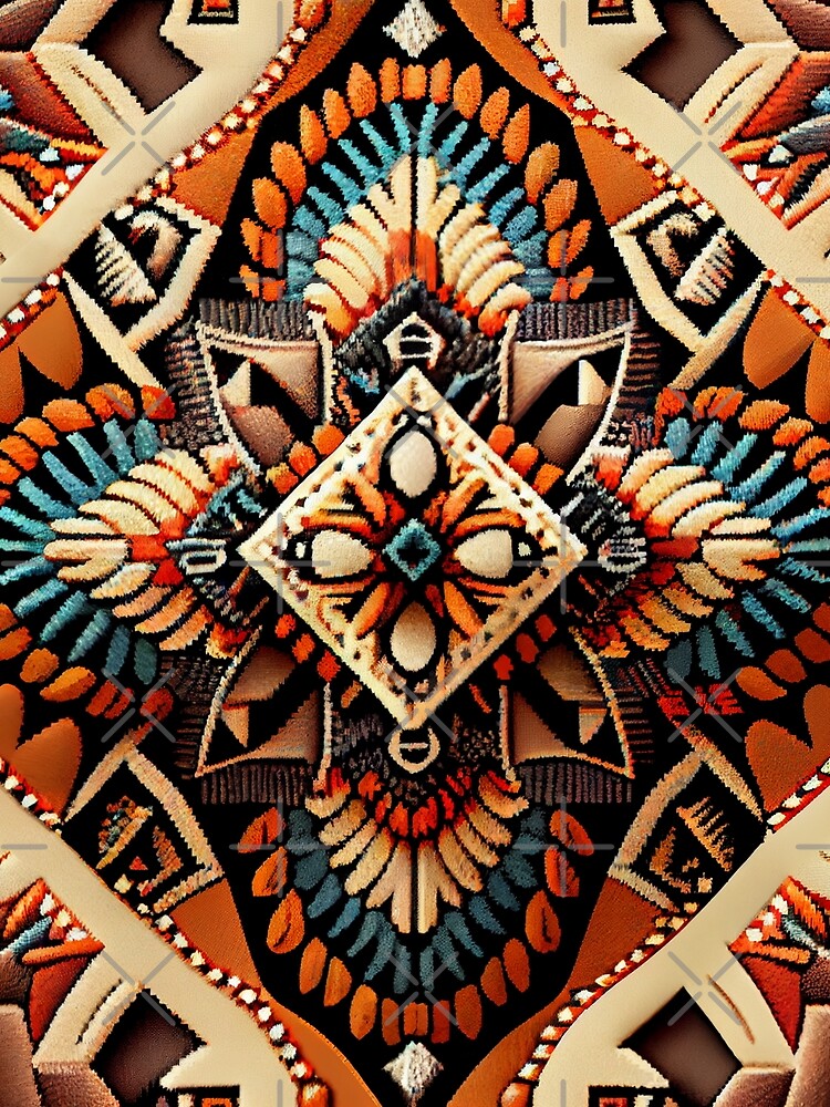 Thumbnail 3 von 3, Tuch, Enchanted Explosive Southwestern Pattern Digital Painting designt und verkauft von CodeAndColors.
