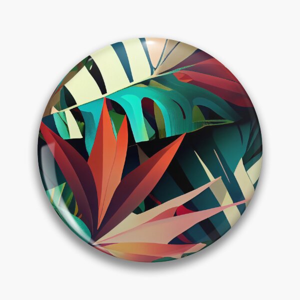 Artikelvorschau, Dazzling Angular Tropical Pattern Digital Painting entworfen und verkauft von CodeAndColors.