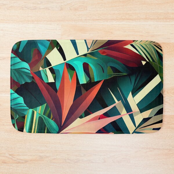 Item preview, Dazzling Angular Tropical Pattern Digital Painting designed and sold by CodeAndColors.