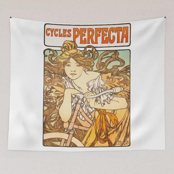 Item preview, Cycles PerfectaAlfonse Mucha Art Nouveau Vintage woman illustration, Elegant Beauty - Alphonse Mucha Inspired Art designed and sold by RaspberryEM.