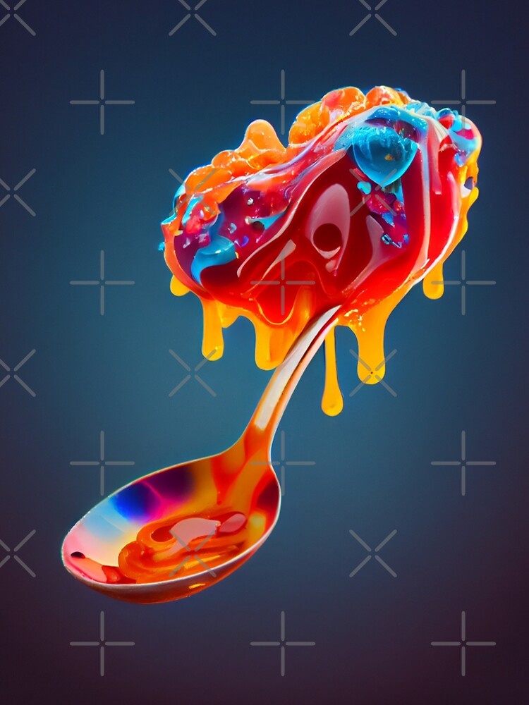 Aperçu 5 sur 5. Robe trapèze avec l'œuvre Spoonful of Jelly on the Back Digital Painting créée et vendue par CodeAndColors.