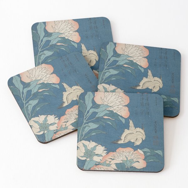 Item preview, Peonies and Canary Hokusai designed and sold by dannalama.